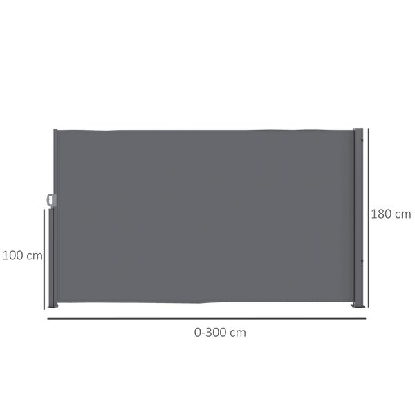 Outsunny 2er-Set Seitenteile für Pavillon 3x3/3x8 m, Seitenwand mit Fenster und Klettverschluss, wasserdicht Seitenwände aus Oxfordstoff, als Windschutz und Sichtschutz für Partyzelt, Schwarz