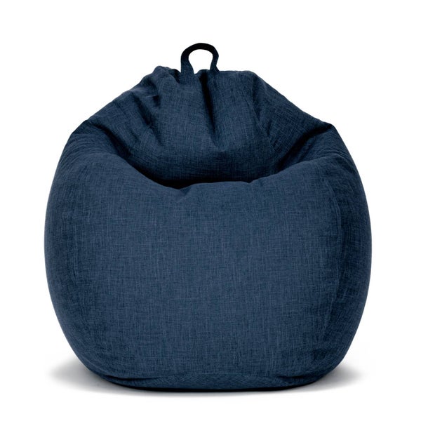 Green Bean Indoor XXL Sitzsack mit 300 Liter mit EPS-Perlen Füllung - Kuschelig Weich Waschbar - Drinnen Stoff Bodenkissen Liegekissen Sitzkissen - Dunkelblau Navy