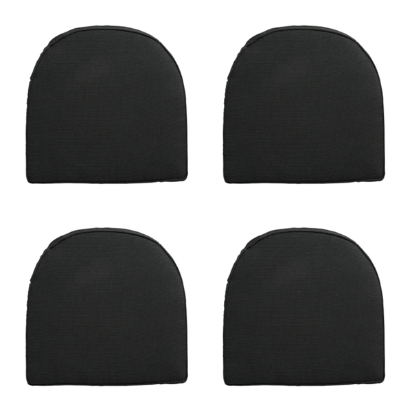 Sitzkissen Wicker York Rib schwarz - ca. 48x48 cm - 4er-Set
