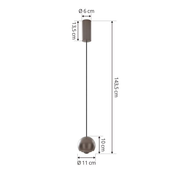 Lucande LED Varineth (Design, Modern) in Alu aus Aluminium (1 flammig ) Wohnzimmerleuchte