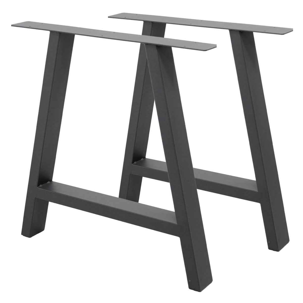 ECD Germany 2x Tischbeine A-Form A-Design, 70 x 72 cm, Anthrazit, aus pulverbeschichtetem Stahl, Industriedesign, Metall Tischkufen Tischuntergestell Tischgestell Möbelfüße, für Esstisch Schreibtisch