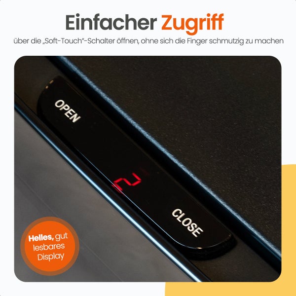 Goliving Automatischer Mülleimer Abfalltrennung 64 Liter - Sensor-Abfalleimer - Hands-free sensor - Abfalleimer - Innenabfalleimer - Edelstahl - 40L + 2x12L + 8L - Schwarz