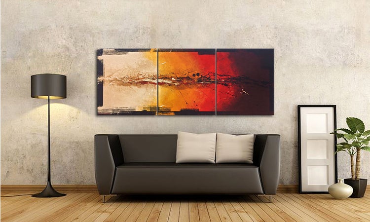Das schöne Bild -Set On Fire- 180x70x2 cm handgemaltes Unikat