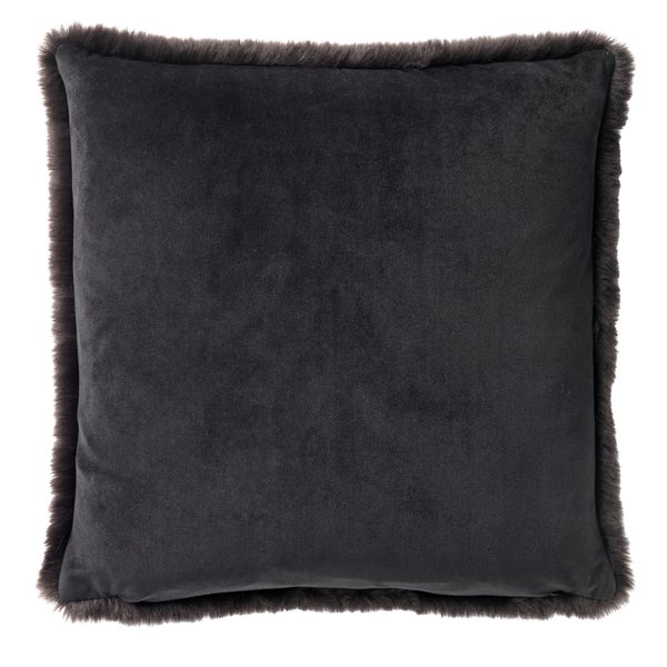 Zaya Kissenbezug - Bont look 60x60 cm, Schwarz