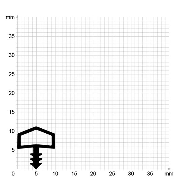Abmessungen einer Dichtung auf einem Millimeterraster