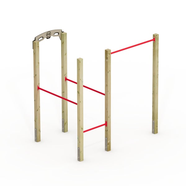 WICKEY FIT Base 510 – Outdoor-Fitnessgerät – rot