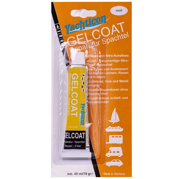 Yachticon Gelcoat Reparatur Spachtel in der 45 Milliliter Tube für Boote und Wohnmobile