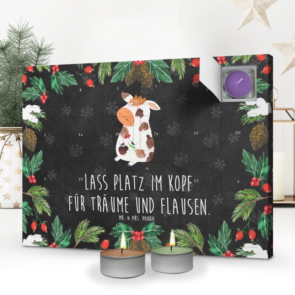 Mr. & Mrs. Panda Duftkerzen Adventskalender Kuh - Schwarz