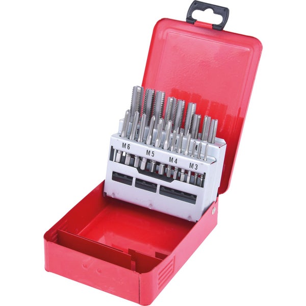 KS TOOLS HSS Handgewindebohrer-Satz M Stahlblechkassette 21tlg.M3-M12 - 336.0621