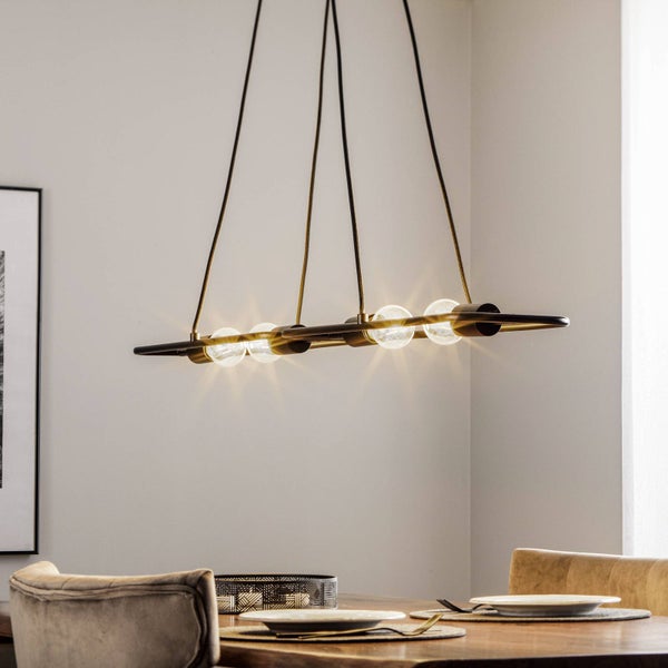Lucande Pendelleuchte Tornike (Design, Modern) in Schwarz aus Metall (4 flammig E27) - Design-Hängeleuchte Esstischlampe Hängelampe Hängeleuchte Wohnzimmerleuchte