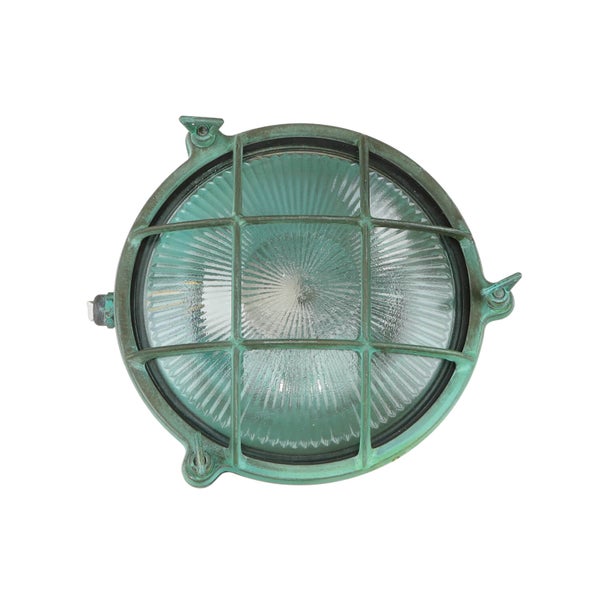 Runde Wandleuchte mit Schutzgitter