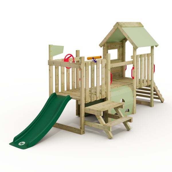 WICKEY Kleinkinder-Kletterturm My First Playground 1 mit Rutsche - pastell grün