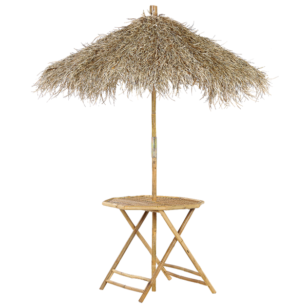 Outdoor Bistrotisch MOLISE 85 cm 85 cm Bambusholz Hellbraun