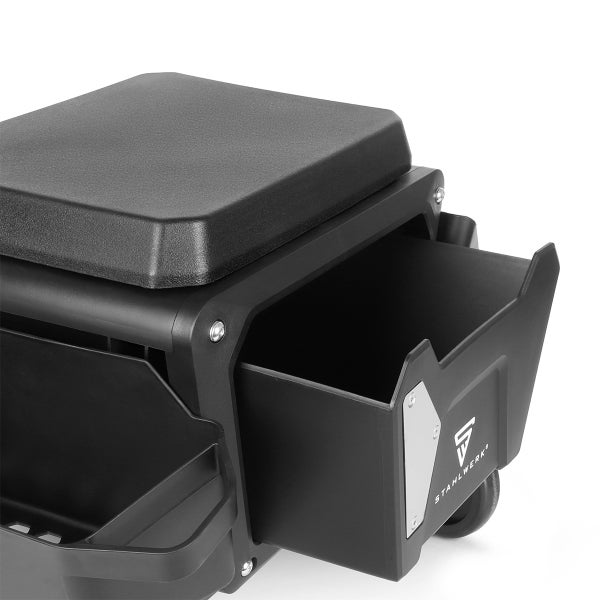 Werkzeugwagen mit Schublade und Stahlwerk Logo