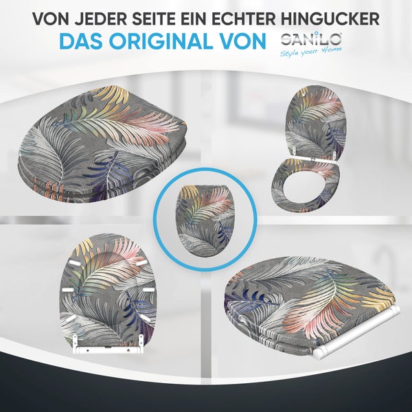 WC-Sitz mit Absenkautomatik & Top Fix Farn