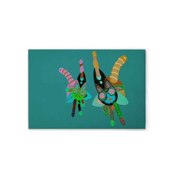 Dekorative Leinwand mit Katzenmotiv