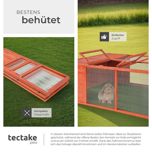 Kleintierstall mit Gitter und Öffnung