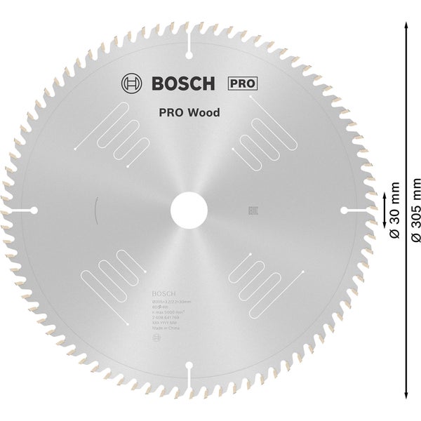 Bosch PRO Wood Kreissägeblatt 305 x 3,2 x 30 mm - 2608641769