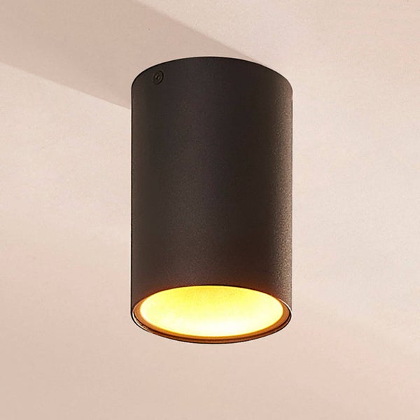 Arcchio Deckenlampe Vinja (Modern) in Schwarz aus Aluminium (1 flammig, GU10) - Deckenleuchte Lampe Flurleuchte