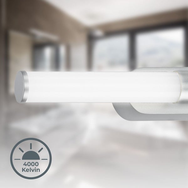 Spiegelleuchte - 7W, 690lm, LED, IP44, 40cm, neutralweiß, silber