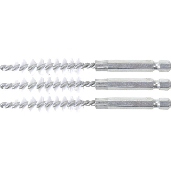 BGS Nylonbürste 10 mm Antrieb Außensechskant 6,3 mm (1/4) 3tlg. - 3078-10-N