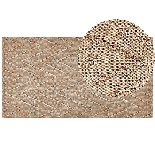 Teppich DADAY Beige 80 x 150 cm Jute
