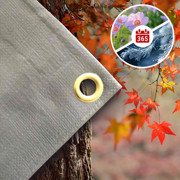 Schutzhülle mit verstärkter Öse für den ganzjährigen Einsatz im Außenbereich an 365 Tagen.