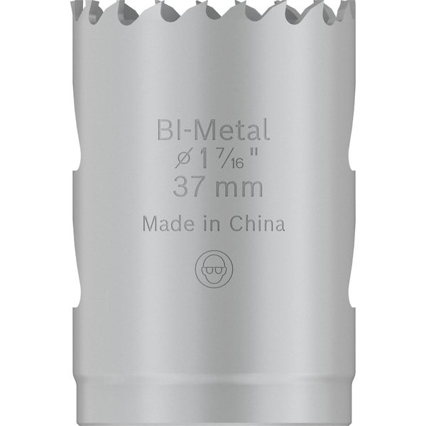 Bimetall Lochsäge mit einem Durchmesser von 37 Millimetern