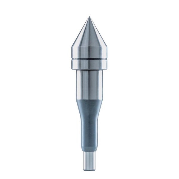 Mitlaufende Körnerspitze aus Metall für Drechselbänke.