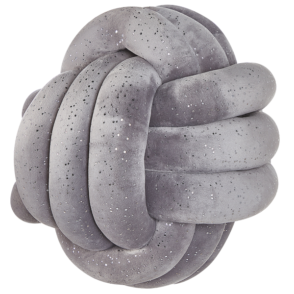 Dekokissen MALNI Samtstoff 30 x 30 cm Grau Ohne Muster