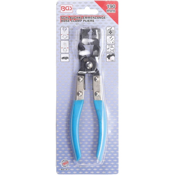 Schlauchklemmenzange 190 Millimeter von BGS technic in Verpackung
