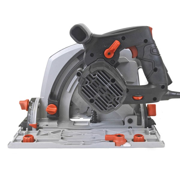 Handkreissäge Matrix TRS 1400-64 | 1400W Tauchsäge mit Führungsschiene & Absaugadapter