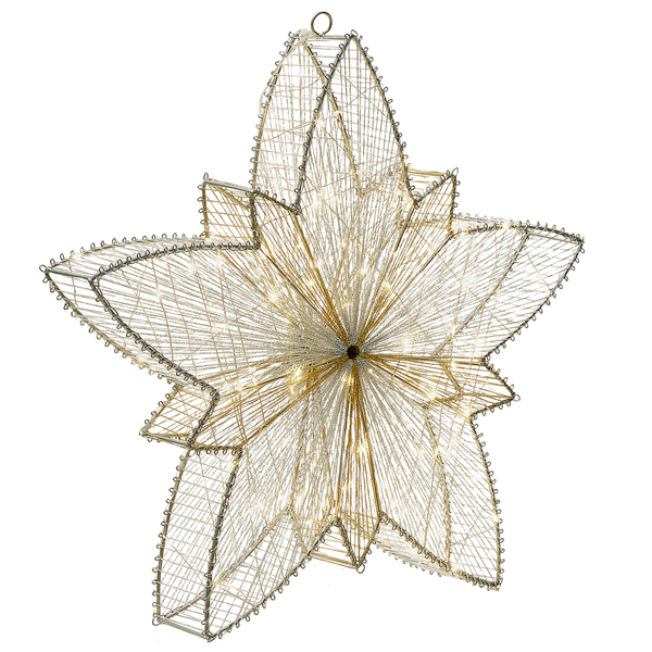Dekorativer Stern aus Draht mit Beleuchtung für den Innenbereich