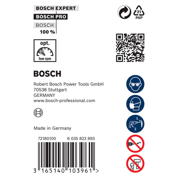 Bosch PRO Wood HSS Installationsbohrer 12 x 100 x 400 mm - 2608597402