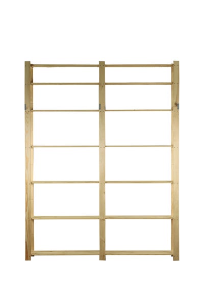 PROREGAL Holzregal Pinepeak HxBxT 220 x 170 x 38 cm 7 Fachboden 1,2 cm Dickes Kiefernholz Natur