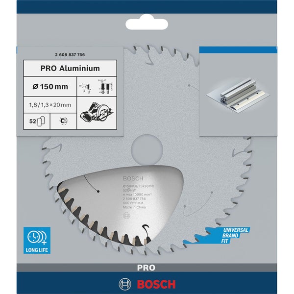 Bosch PRO Aluminium cordless Blatt für Kreissägen 150 x 1,8 x 20 mm - 2608837756