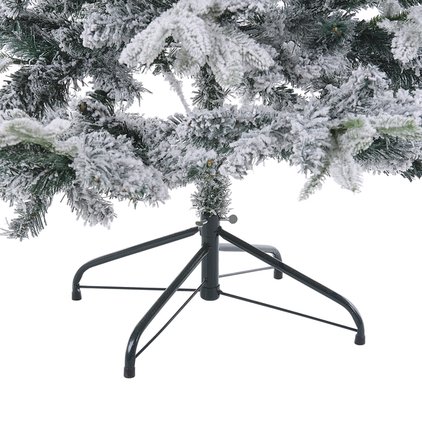 Ständer für einen künstlichen Weihnachtsbaum aus Metall mit vier Standbeinen und Schraubbefestigung.