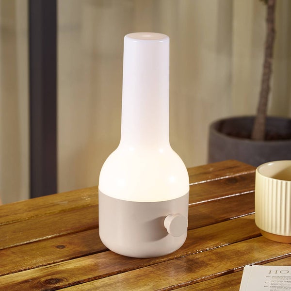 Lindby LED Isaline dimmbar (spritzwassergeschützt (Modern) in Creme (1 flammig, )