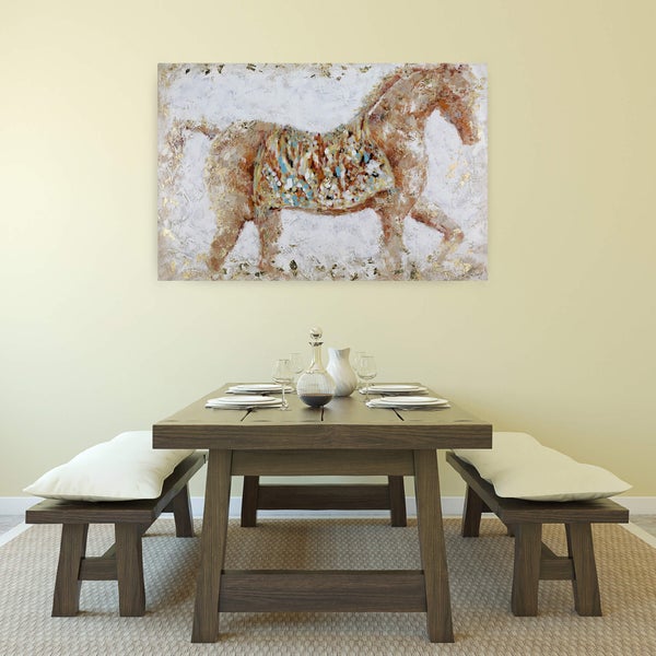 Handgemaltes Gemälde Acrylfarbe 120x80cm Beige