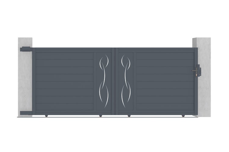 Hubtischwagen aus Stahl mit einer Kapazität von 150 Kilogramm und Bishamon Logo.