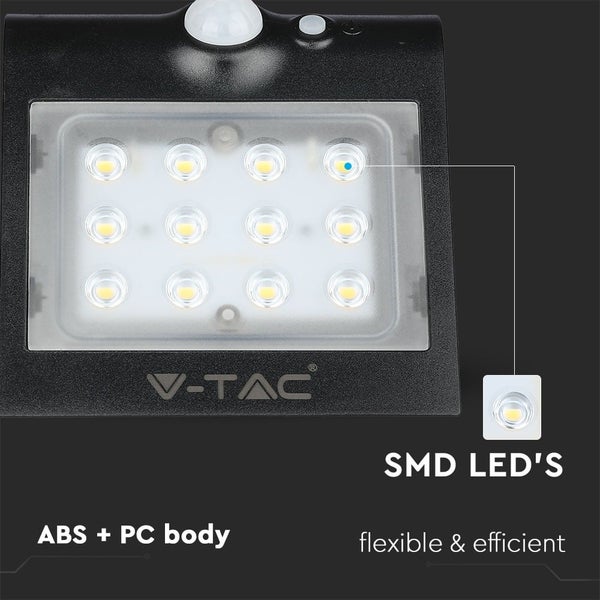 V-TAC Logo. LED-Lampe mit SMD-LEDs und ABS + PC Gehäuse.