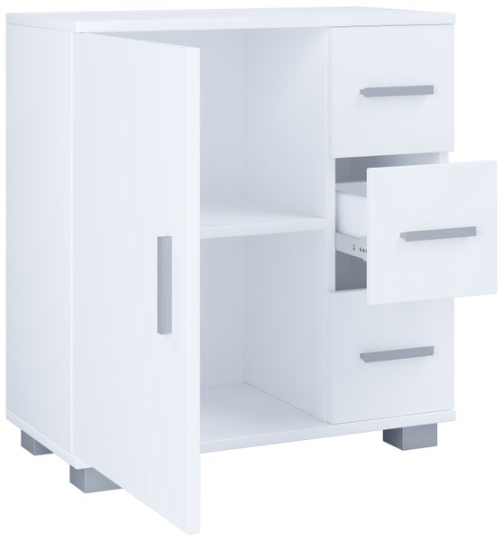 Holz Badmöbel Midischrank Bad Schublade Zalo