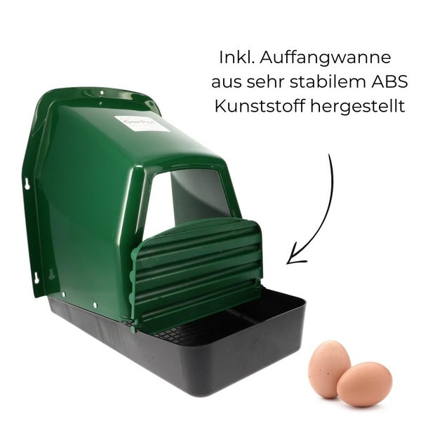 Legenester für Hühner Hühnerstall Zubehör Hühnernest Legenest Abrollnest mit Eierbox Geflügel Kunststoff Wandmontage