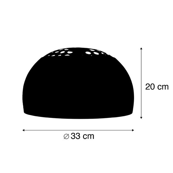 Bogenlampe XXL Schirm schwarz