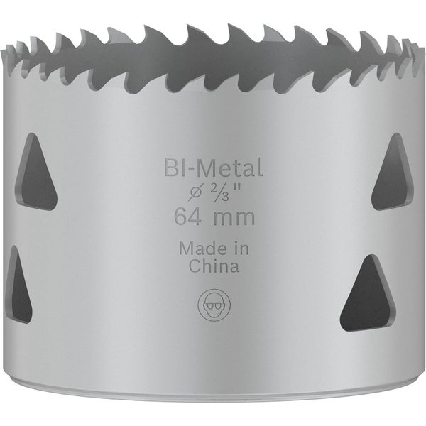 Bimetall Lochsäge mit 64 Millimeter Durchmesser