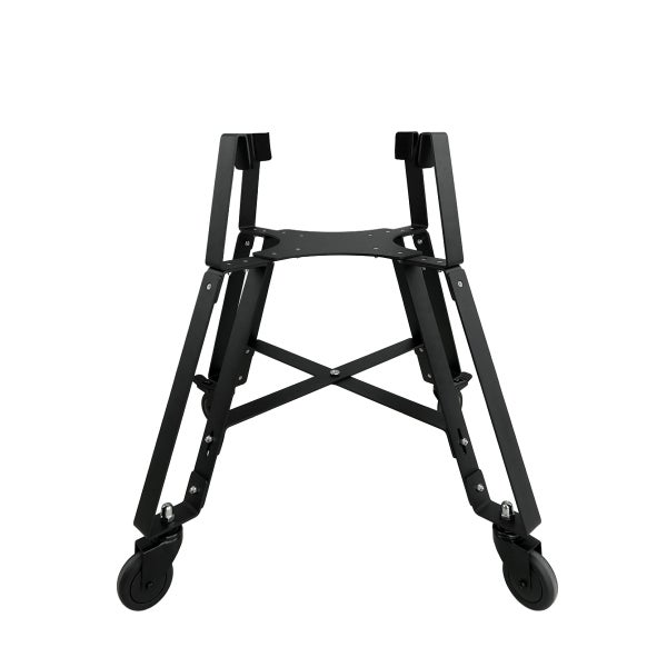 Grillgestell aus Metall mit Rollen