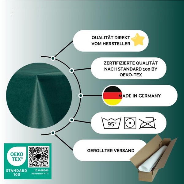 Sensalux Kombi-Set 1 Tischdeckenrolle 1m x 25m grün + Tischläufer 15cm bordeaux
