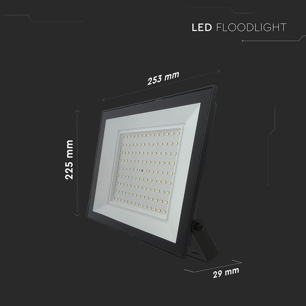 LED-Flutlichtstrahler mit den Massen 225 mm x 253 mm x 29 mm