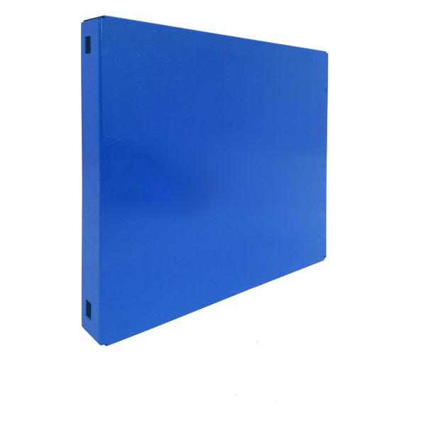 PROREGAL Doppelpack 2x Memoboard aus Stahl Geschlossen HxBxT 30 x 30 x 3,5 cm Blau Wandtafel Trägersystem