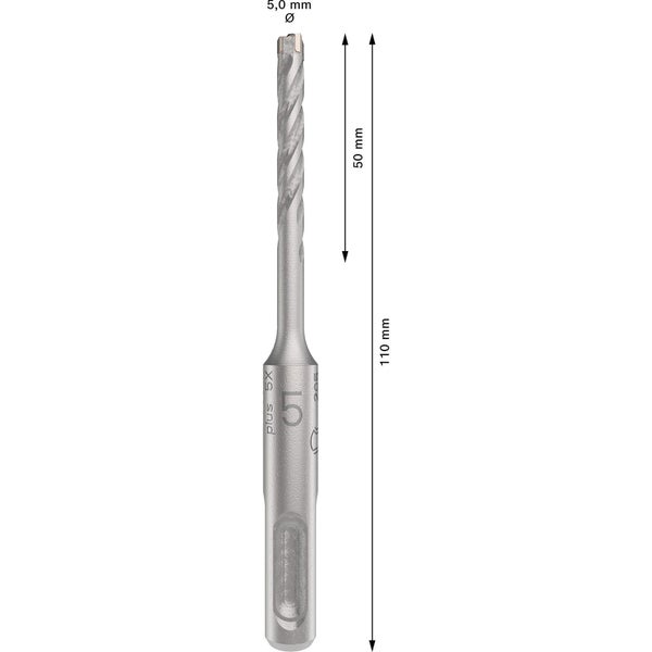 Bosch PRO SDS plus-5X Hammerbohrer 5 x 50 x 110 mm - 2608833771